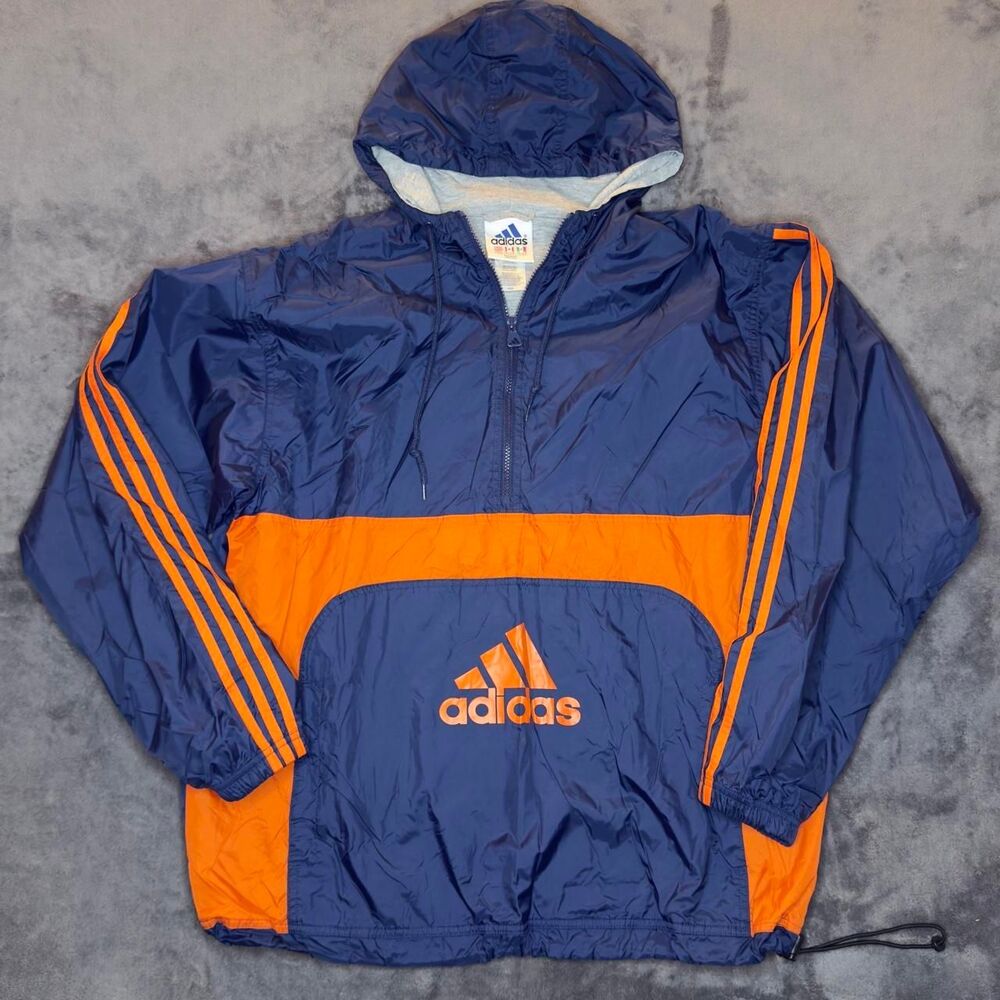 Adidas Men's Blue and Navy Jacket